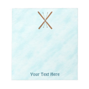 Querfeldeinskis auf Schnee Notizblock