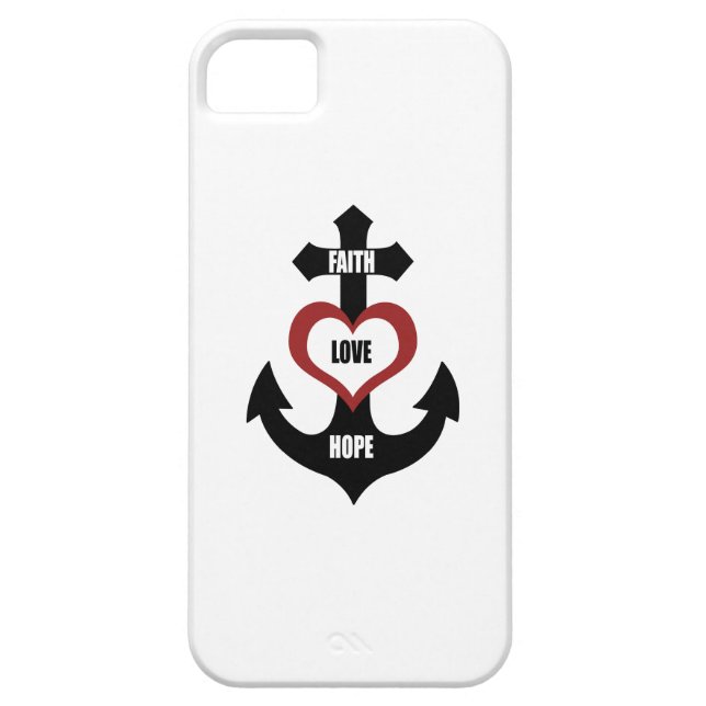 Querherz-Anker iPhone5 Case-Mate iPhone Hülle (Rückseite)