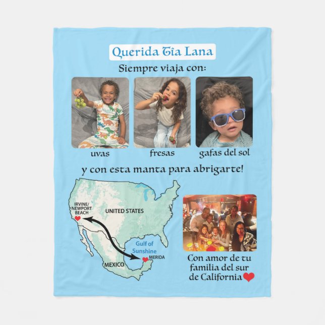 Querida Tia Lana Fleece Blanket (Vorderseite)