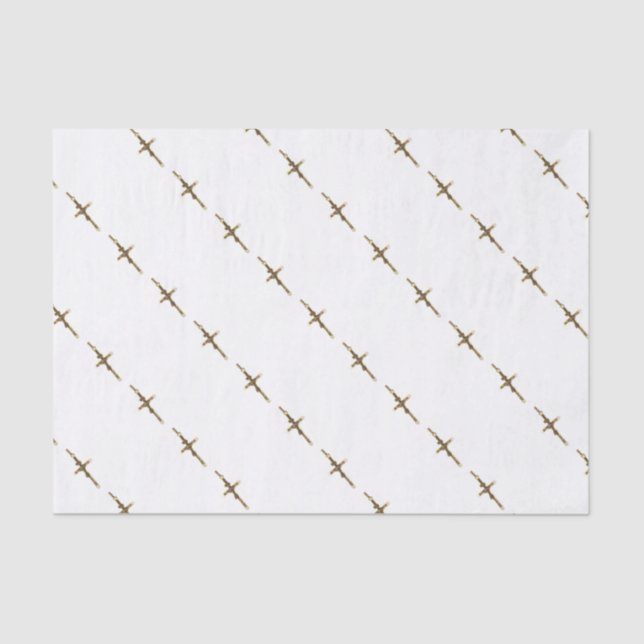 QuerJesus Christusgold horizontal Seidenpapier (Vorderseite)