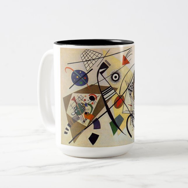 Querlinien Zweifarbige Tasse (Vorderseite Links)