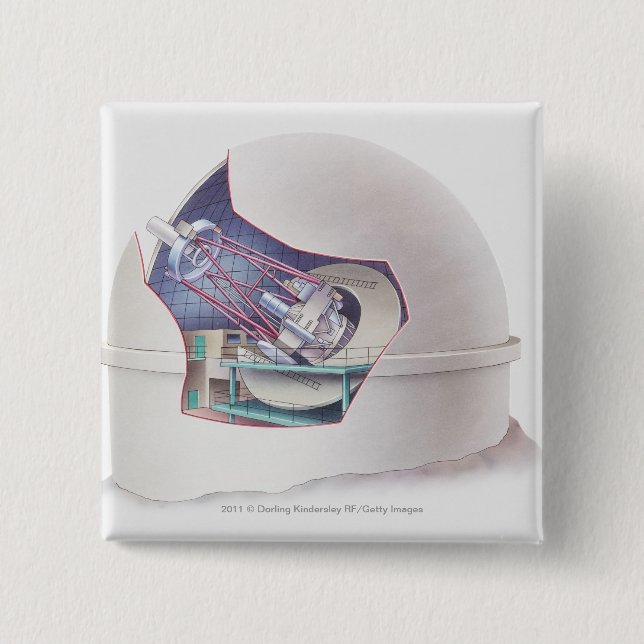 Querschnitt des Teleskops innerhalb eines Button (Vorderseite)