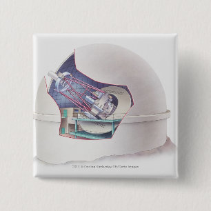 Querschnitt des Teleskops innerhalb eines Button