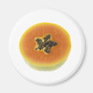 Querschnitt einer Papaya Magnet