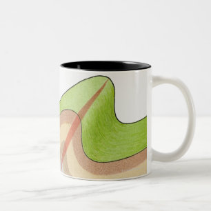 Querschnittsillustration einer Falte im Felsen Zweifarbige Tasse