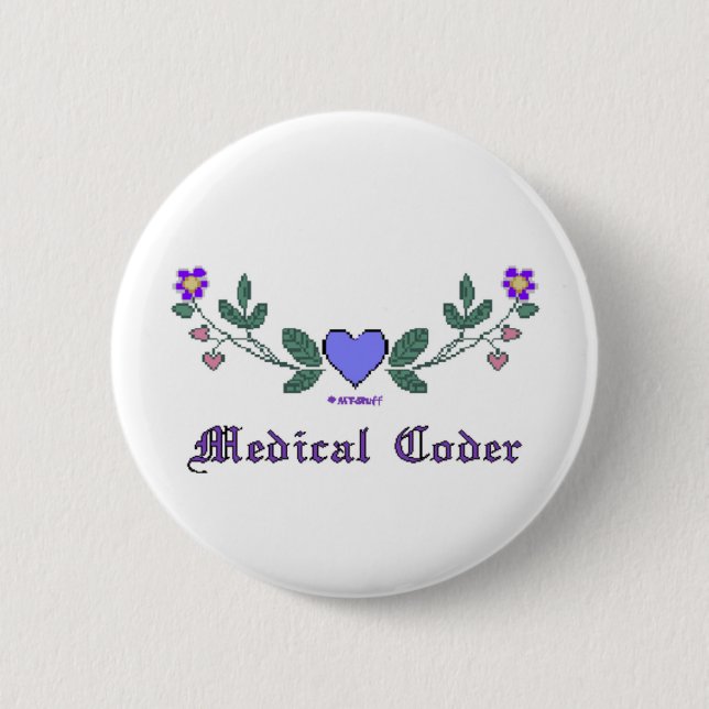 Querstich-Druck-medizinischer Kodierer Button (Vorderseite)