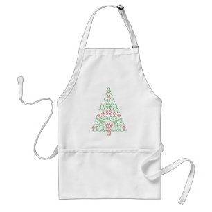 Querstich-Weihnachtsbaum-Schürze Schürze