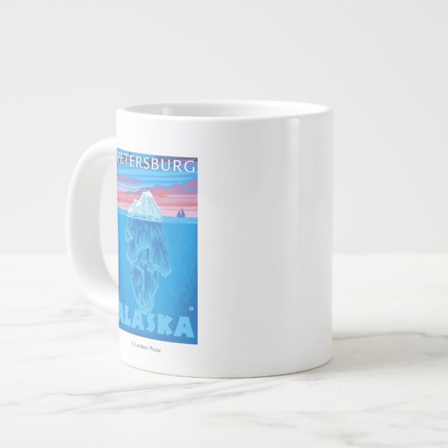 Querstrecke Iceberg - Petersburg, Alaska Jumbo-Tasse (Vorderseite Links)