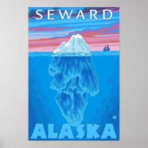 Querstrecke Iceberg - Seward, Alaska Poster