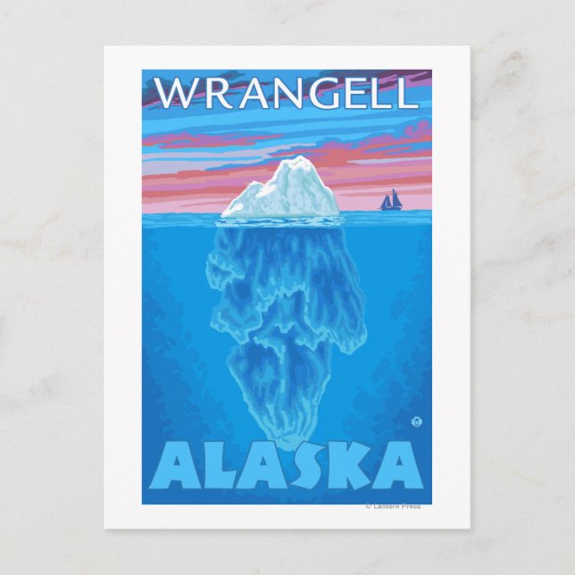 Querstrecke Iceberg - Wrangell, Alaska Postkarte (Vorderseite)