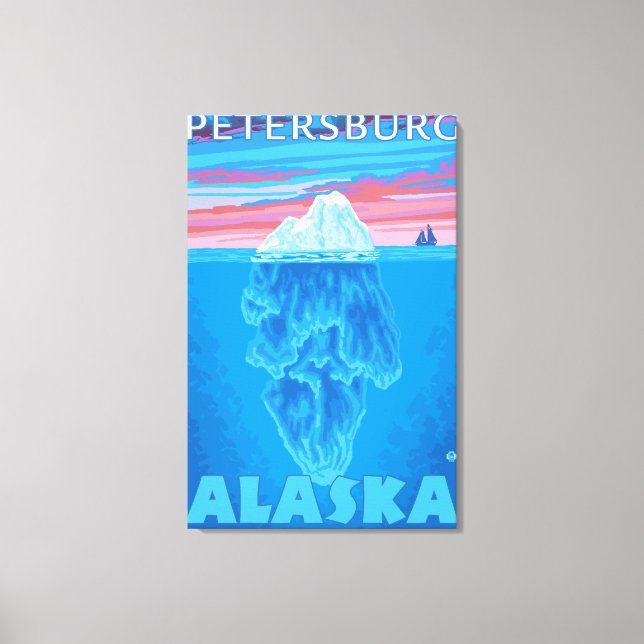 Querverbindung Iceberg - Petersburg, Alaska Leinwanddruck (Vorderseite)