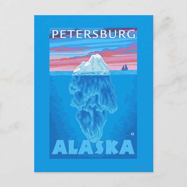Querverbindung Iceberg - Petersburg, Alaska Postkarte (Vorderseite)