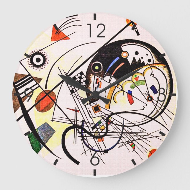 Querverbindung - Kandinsky Große Wanduhr (Vorderseite)