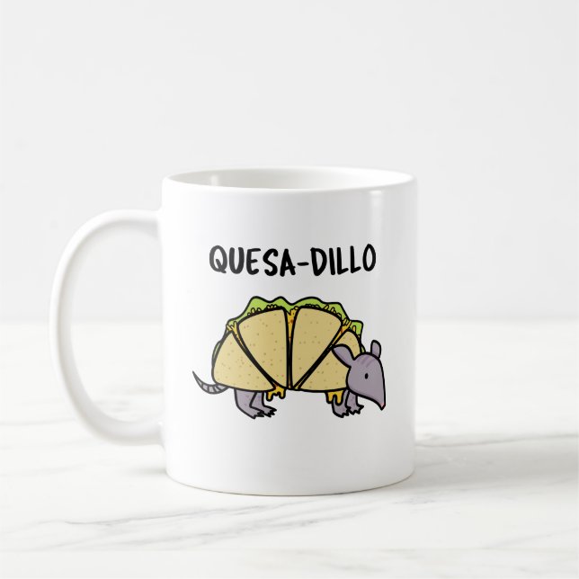 Quesa-Dillo Funny Quesadilla Pun Kaffeetasse (Links)