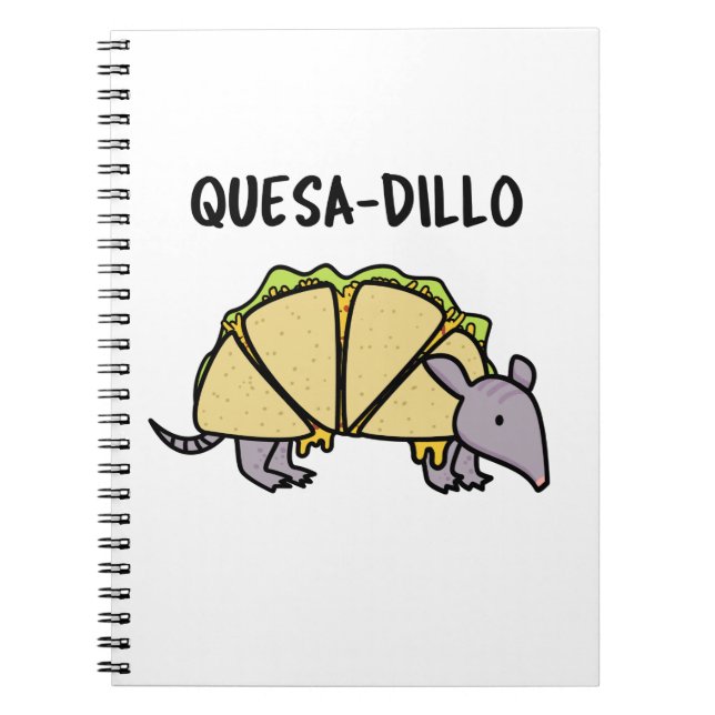 Quesa-Dillo Funny Quesadilla Pun Notizblock (Vorderseite)