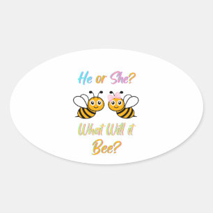 Qu'est-ce que ça va être ? Sticker ovale T-shirt