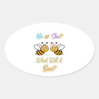 Qu'est-ce que ça va être ? Sticker ovale T-shirt