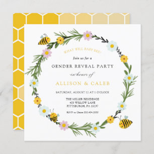 Qu'est-ce que le bébé Bee Genre Révéler Invitation