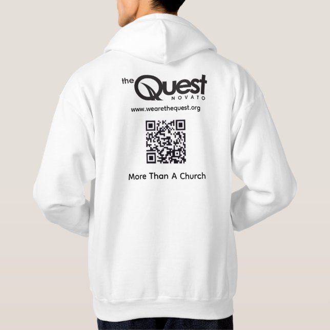 Quest Hoodie with Logo and QR Code (Rückseite)