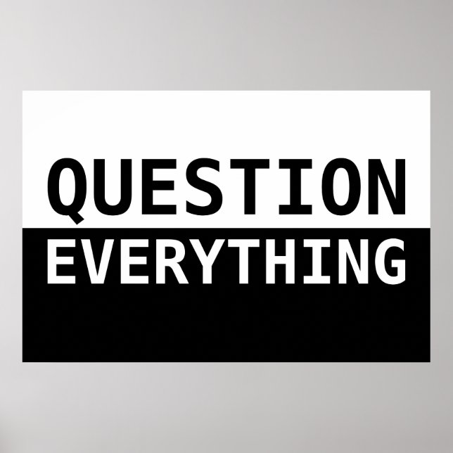 Question Everything Poster (Vorne)