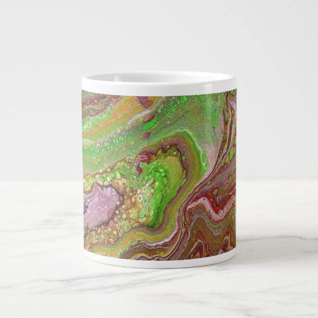 Questions 1 Wild Green Maroon Drink Mug Jumbo-Tasse (Vorderseite)