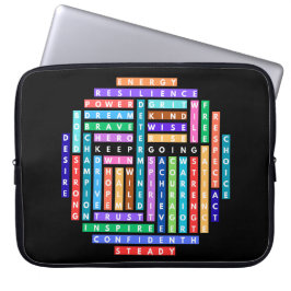 Questzirkel für Motivierend Word-Suche behalten Laptopschutzhülle