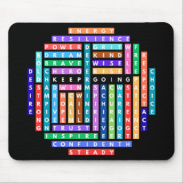 Questzirkel für Motivierend Word-Suche behalten Mousepad