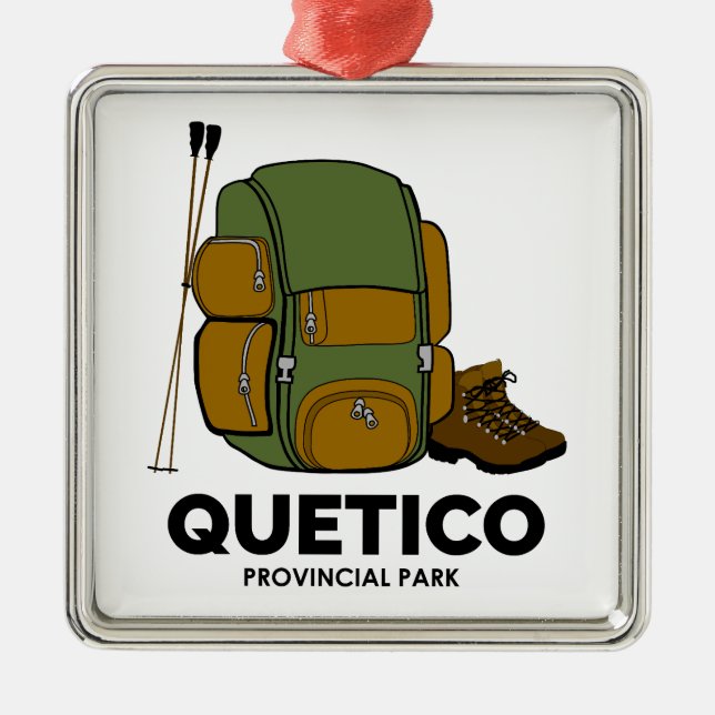 Quetico Provincial Park Backpack Ornament Aus Metall (Vorne)