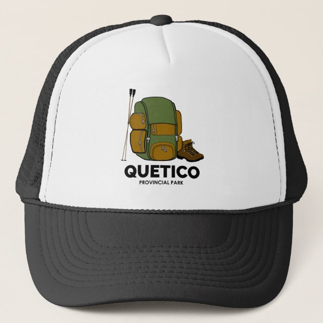 Quetico Provincial Park Backpack Truckerkappe (Vorderseite)