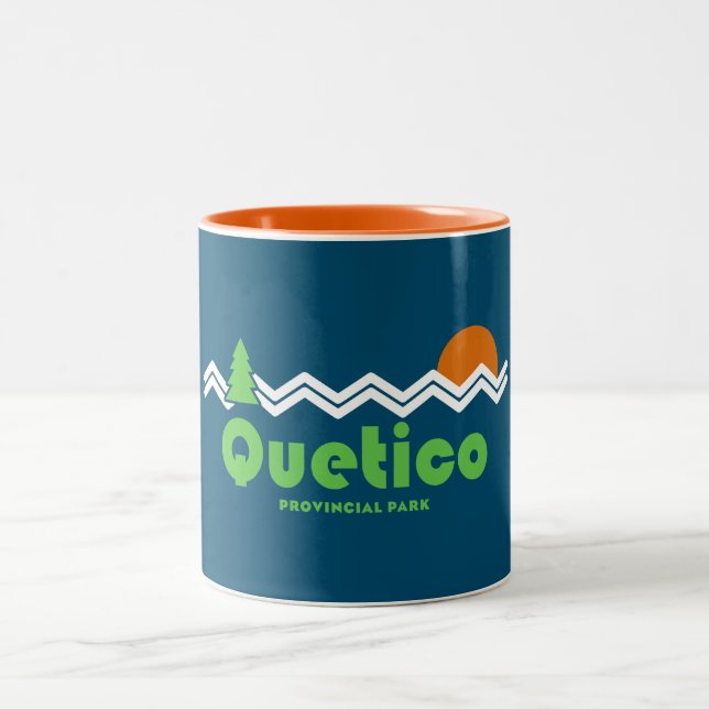 Quetico Provincial Park Retro Zweifarbige Tasse (Mittel)