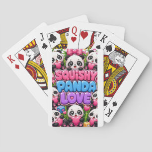 Quetschpanda-Liebe Süße Kawaii-Geschenkpapier Spielkarten