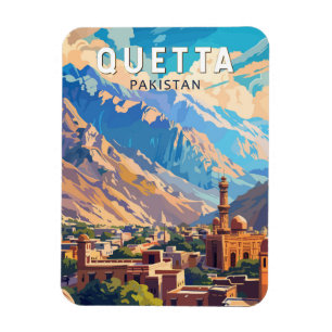 Quetta Pakistan Reisen Kunst Vintag Magnet