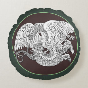 Quetzacoatl - Male deine eigene Rundes Kissen