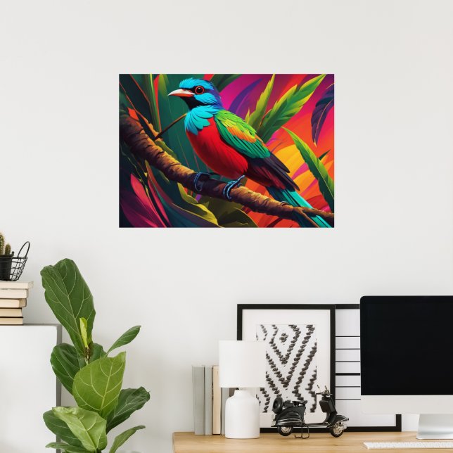 Quetzal-Vogelposter Poster (Heimbüro)