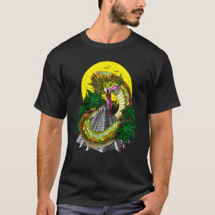 Quetzalcoatl Aztec God Alcient Mayan Pyramids Myth T-Shirt