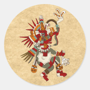 Quetzalcoatl Runder Aufkleber