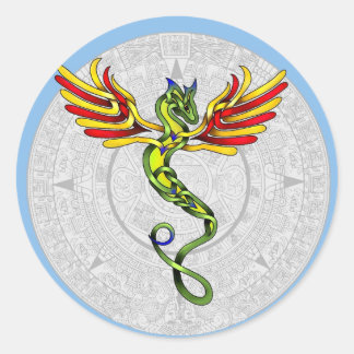 Quetzalcoatl Runder Aufkleber