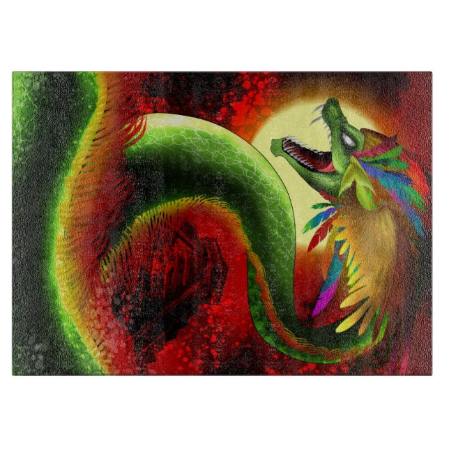 Quetzalcoatl Schneidebrett (Vorderseite)