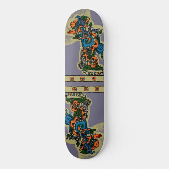 Quetzalcoatl. Tribal. Aztec Skateboard (Vorderseite)