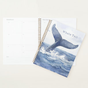 Queue de baleine de l'océan bleu