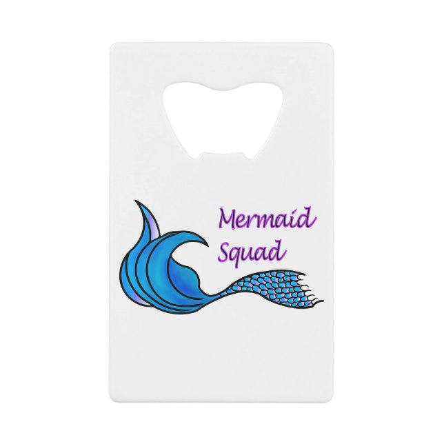 Queue de sirène bleue de Mermaid Squad sur un déca (Devant)