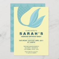 Queue de sirène | Invitation d'anniversaire de Sir