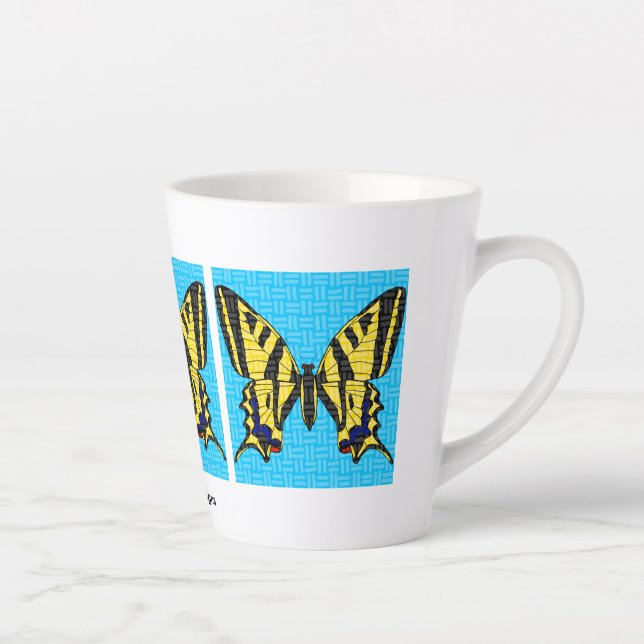 Queue d'hirondelle (12oz) - Tasse à Latte (Droite)