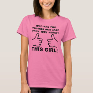 Qui a Deux Pouces en l'Air T-Shirt Personnalisé Dr