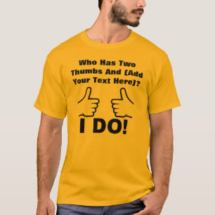 Qui a deux pouces levés T-shirt drôle personnalisé