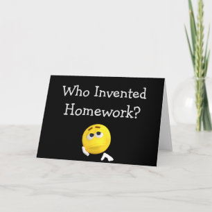 Qui a inventé les devoirs ? Carte de vœux