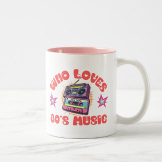 QUI ADORE LA MUSIQUE DES 80'S FUNNY 80'S MUG