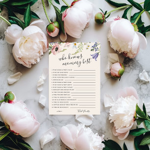 Qui connaît maman meilleur Baby shower carte de je