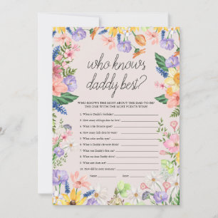 Qui Connaît Papa Meilleure Carte De Jeu Bébé