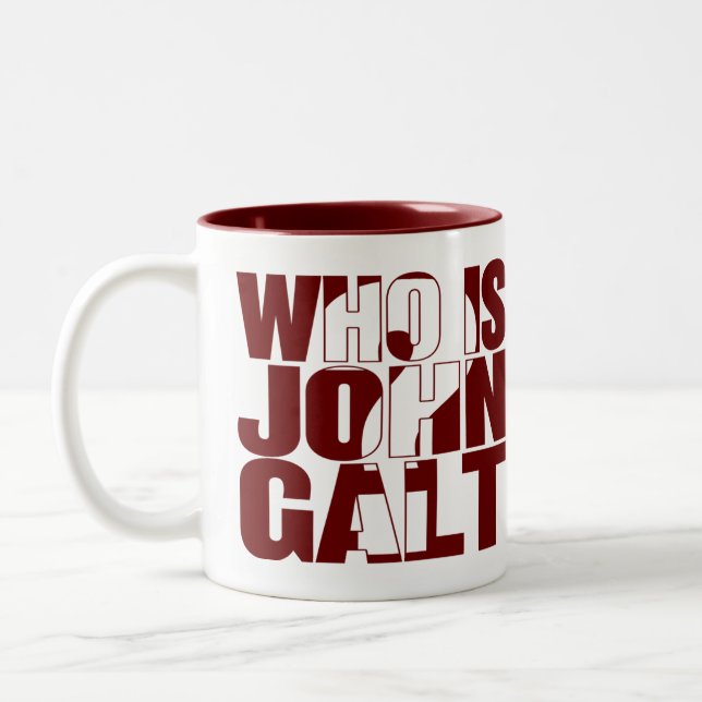 Qui est John Galt ? rouge de la tasse 11oz (Gauche)